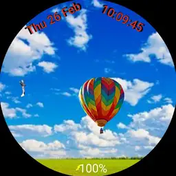 Hot Air Balloon and Cessna on a sunny day