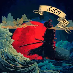 Samurai and the red moon