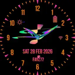 rainbow chrono motion watch face