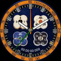 4 hour chrono watch with floral motifs