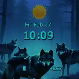 Wolves in forest