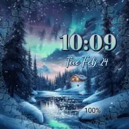 Northern Lights on a Snowy Night