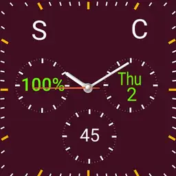 Analog burgundy background orange Square DJ