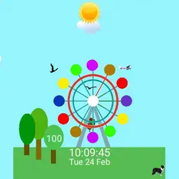 Ferris Wheel with moving objects