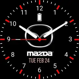 Mazda dial watch face Copy. red