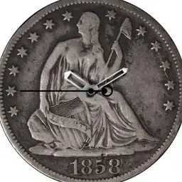 Silver, Seated Liberty, Half Dollar, 1858