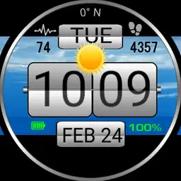 Sense Flip Clock DIGITAL ver 2.0 HTC Multi Bkg