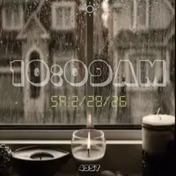 Rain Candle Window
