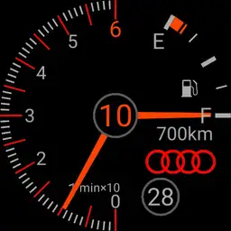 Audi half half Red