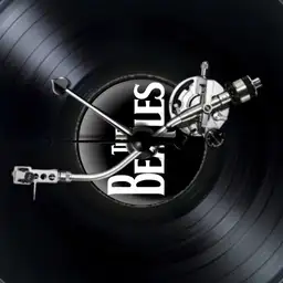 Plattenspieler The Beatles mit Cover 3S. Animation