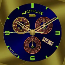 nautilus gold blue