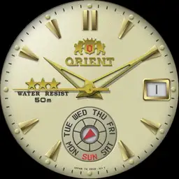 Orient Automatic 3 Star Day Date C.1970s Model No. EM5j-AO CA