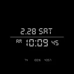 Digital watch 24h/12h