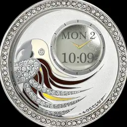 3silver yellow parrot bling