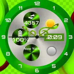 Silver and green