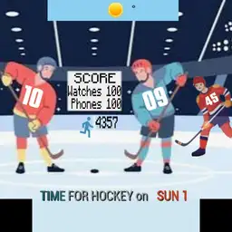 HOCKEY Players Jerseys Show Time w/Moving Puck - WOS6
