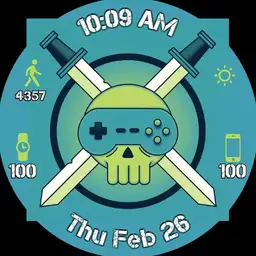 Gaming Skull and Swords