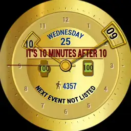 TIME TEXT As We Say It - Enlarged Text + Digital Time in Hand Windows - WOS6 - Furmaniac