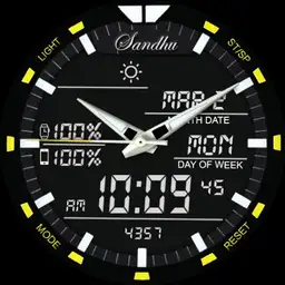 DUAL 2 Watch Face bigger clock