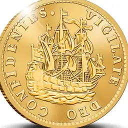 Gold, Restrike of 1724 Belgian Netherlands, Ship Shilling, 2025