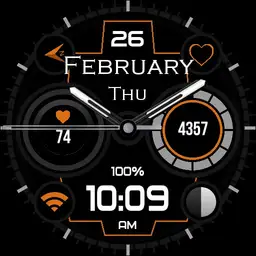Black with Orange