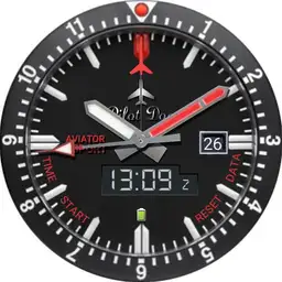 Pilot Dog Aviator Sport Dual Time Combo Diver 6b