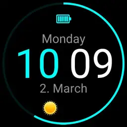 Digital Cyan Weather Steps