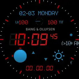 BeoWatch, DANSK DANISH layout, low energy, inspired by BANG OLUFSEN products - . Made for free with love 12hr