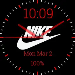 Red/White/Black Nike Watch Face 2