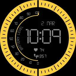 digital yellow watch