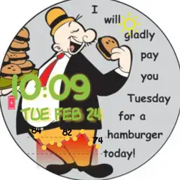 Popeye, Wimpy, hamberger
