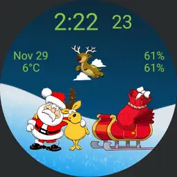 Santa and reindeer on a break