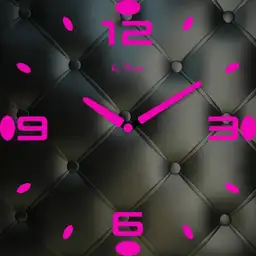 Black leather pink