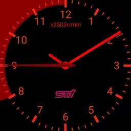 STi gauge with red line