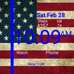 Thin blue USA Flag