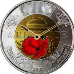Bi-metallic, 100th Anniv. WWI, Canada, 2018