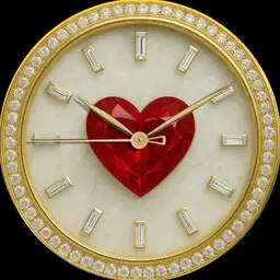 Brute RED HEART Ladies Minimalistic Luxury Watch Rubi Version
