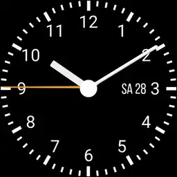 Braun Modern with Numerals Red Dim