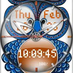 Blue n Orange Owl