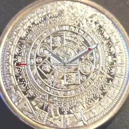 Silver, Aztec Calendar Medal