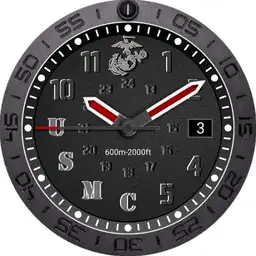 Brute USMC Diver Military Field Watch Bezel Rotate