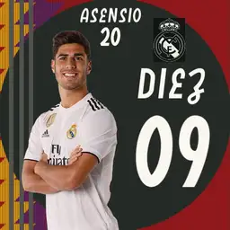 Asensio 20. Real Madrid Football Player.