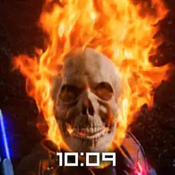 Animated Flaming Skull
