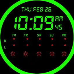 green and red weather forecast