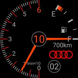 Audi half half Red Copy