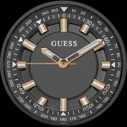 GUESS Stainless Steel Track Collection Analog Black Dial