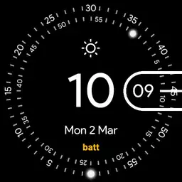 Pixel Watch 3 with battery indicator