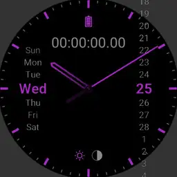 Understated Purple with stopwatch