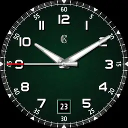 Field watch textured face with date