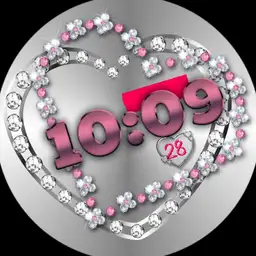 hearts galore with silver background